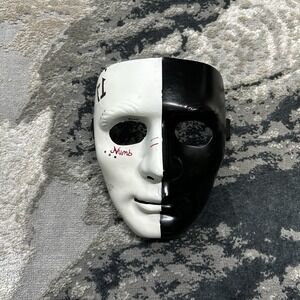 XXXTENTACION 2017 Custom Halloween Plastic Face Mask Black & White One Size‎